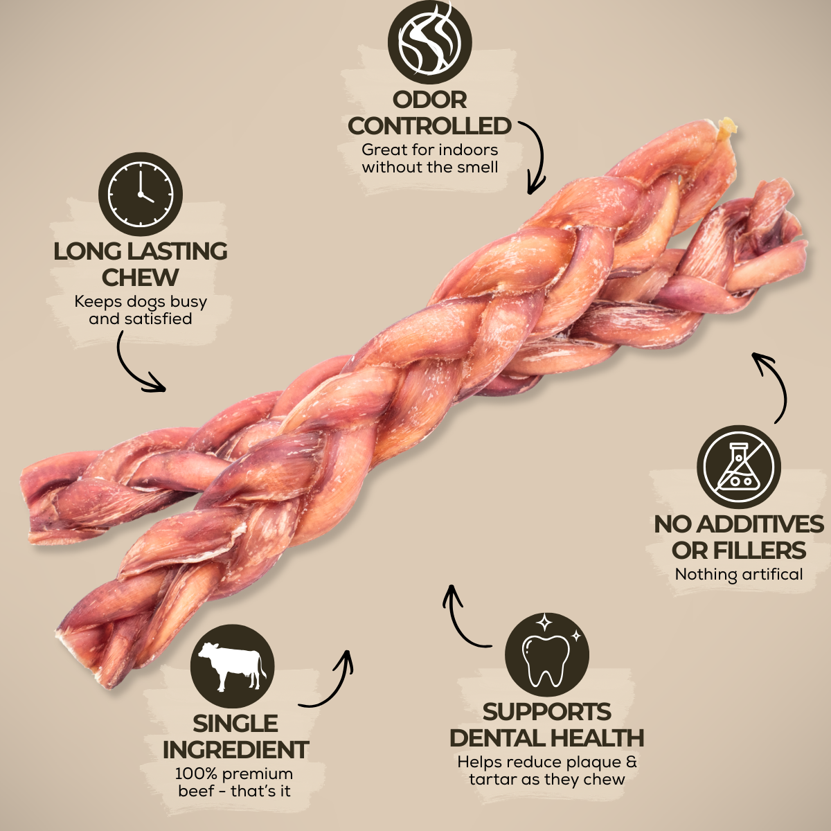12 Inch Thick Braided Bully Stick