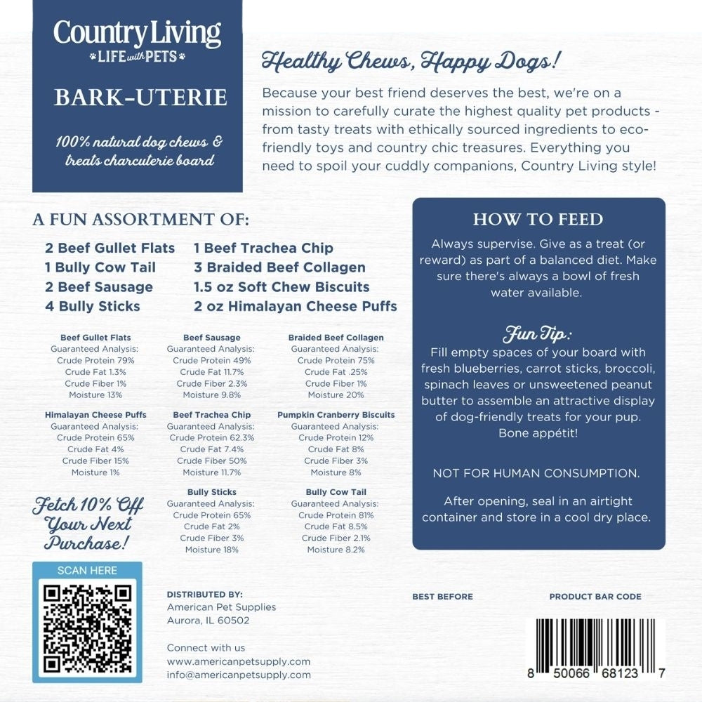 Country Living Bark-Uterie Board